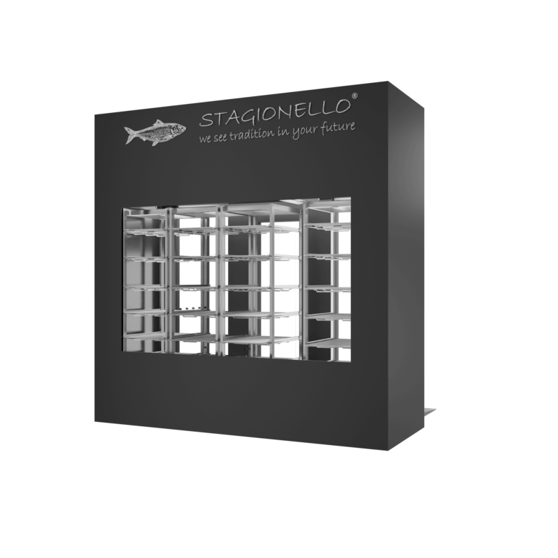 Stagionello® Fish Curing Device 400 Kg Walk-in due vetri - immagine 2