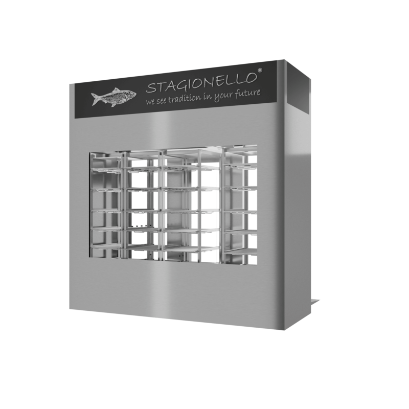 Stagionello® Fish Curing Device 400 Kg Walk-in due vetri - immagine 4